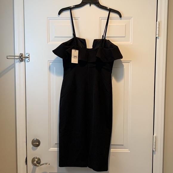 Bardot black ruffle top Karen dress NWT 6/S - Picture 7 of 9